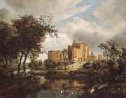 Meindert Hobbema The Ruins of Brederode Castle oil painting